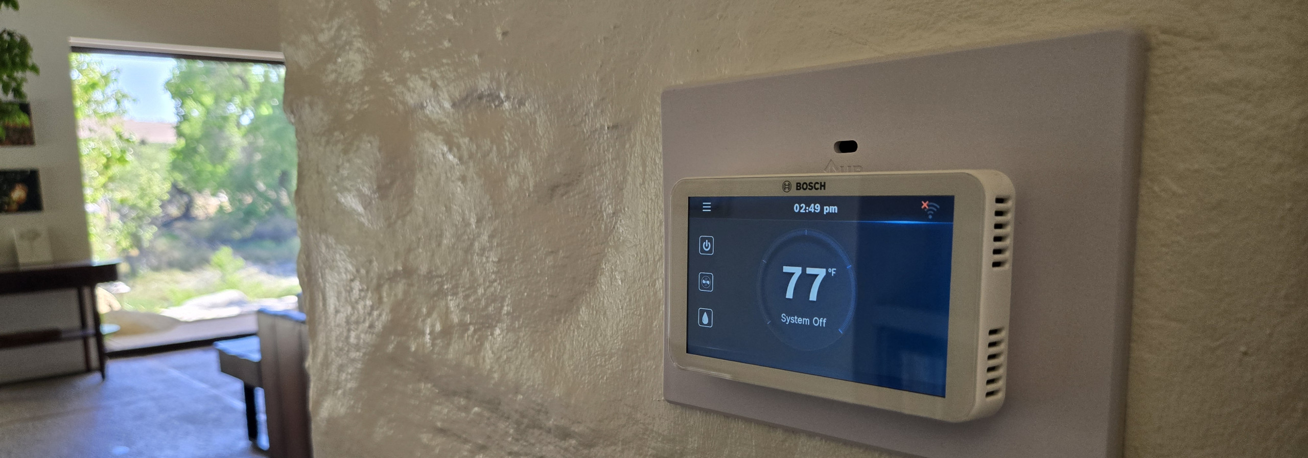Budget Air smart thermostat install in a Bakersfield home